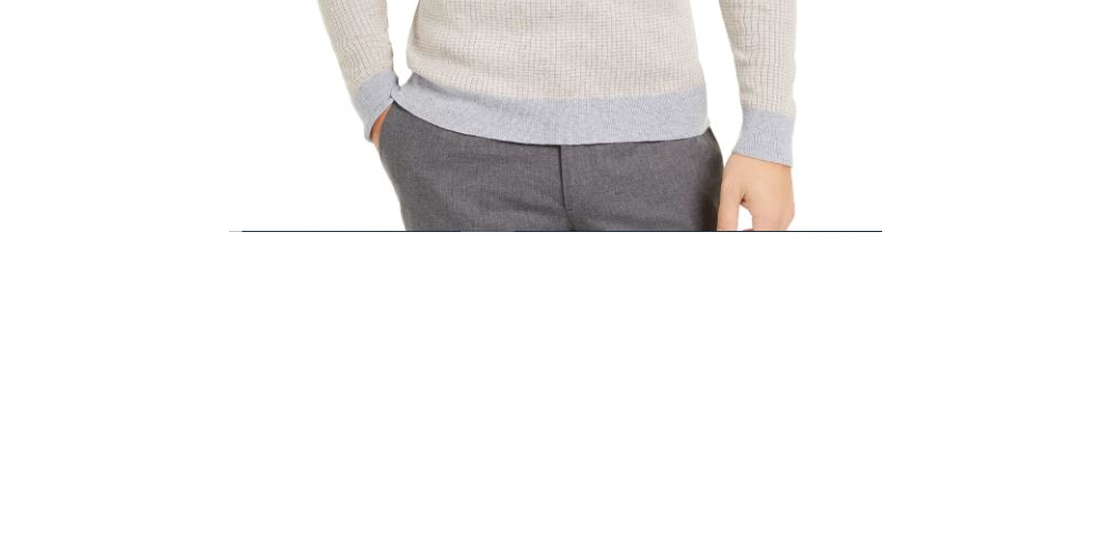 Tasso Elba Men's Luxe Striped Henley Shirt Beige Size X-Large