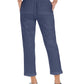 Style & Co Women's Pull On Cuffed Utility Pants Dark Blue Size 10