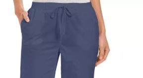 Style & Co Women's Pull On Cuffed Utility Pants Dark Blue Size 10