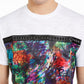 INC International Concepts Men's Graffiti Graphic T-Shirt With Studded Faux-Leather Taping White Size 2 X-Large