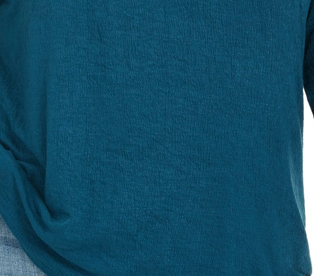 Style & Co Women's Plus Size Crochet-Trim Top Blue Size XXX-Large