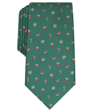 Club Room Men's Classic Holiday Tie Green Size Regular