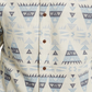 Sun + Stone Men's Jacquard Geometric Shirt Blue Size Large