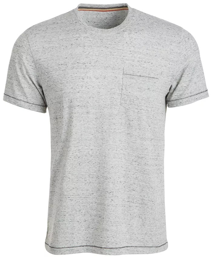 Sun + Stone Men's Blair Contrast Neck Stitch T-Shirt White Size X-Large