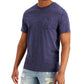 Sun + Stone Men's Dylan Contrast Chain Stitch T-Shirt Navy Size Medium