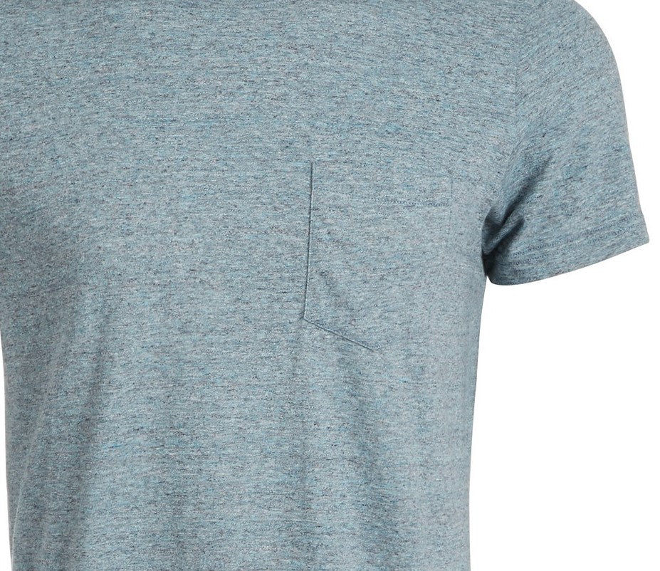 Sun + Stone Men's Devin Contrast Chain Stitch T-Shirt,Navy Size Medium