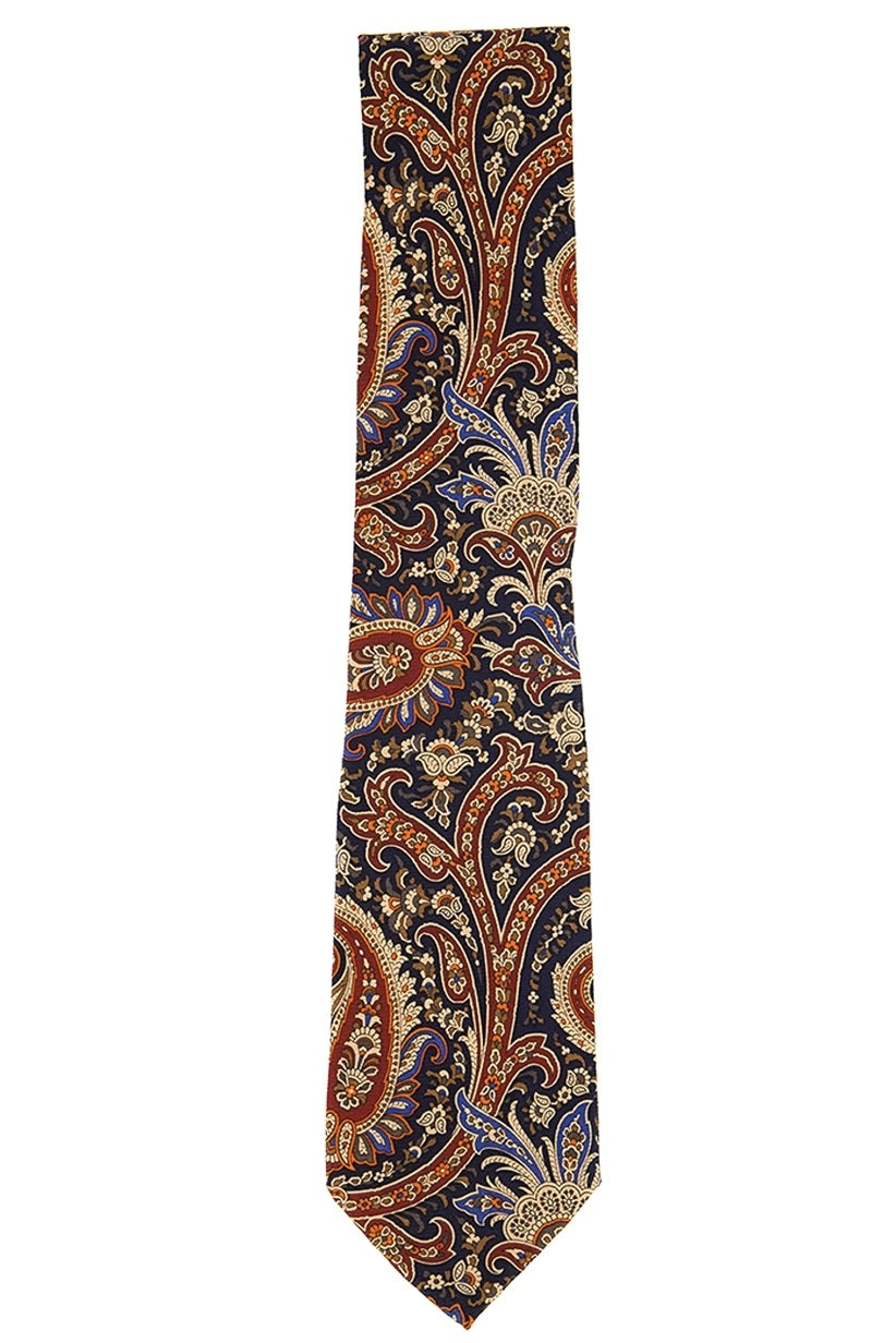 Tasso Elba Men's Rocco Paisley Tie Navy Size Regular