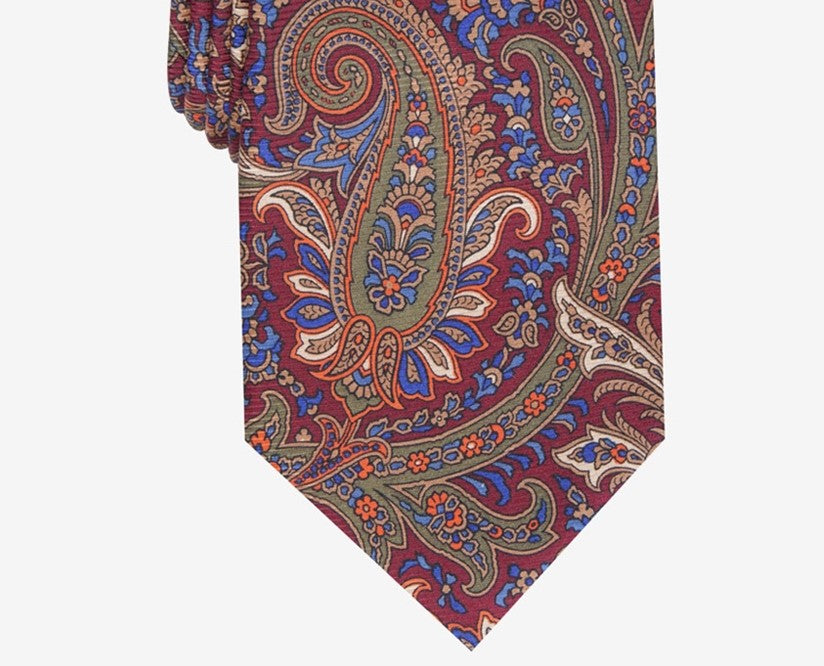 Tasso Elba Men's Rocco Paisley Tie Red Size Regular