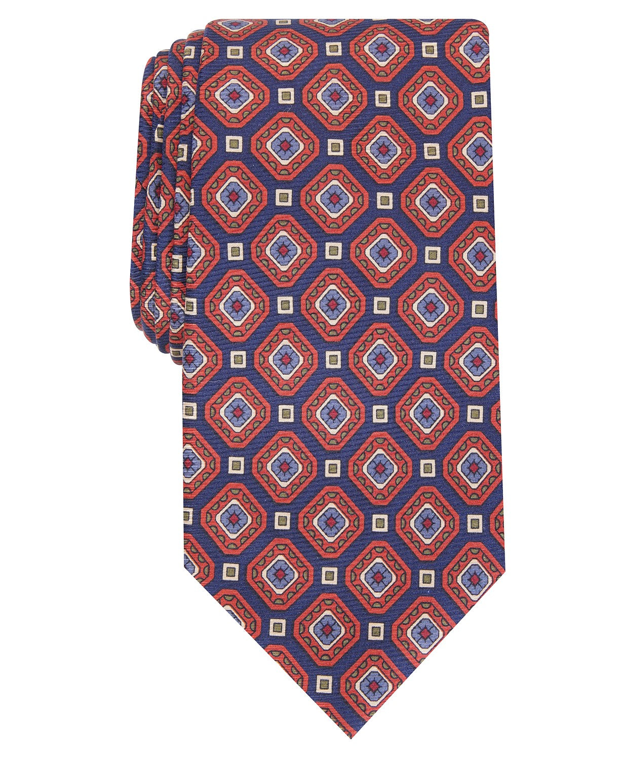 Tasso Elba Men's Sergio Medallion Tie Navy Size Regular