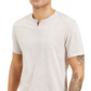 INC International Concepts Men's Space-Dye Split T-Shirt Beige Size Large