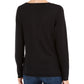 INC International Concepts Women's Sequin Star Sweater Black Size Extra Large