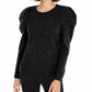INC International Concepts Women's Puff-Sleeve Sweater Black Size X-Large
