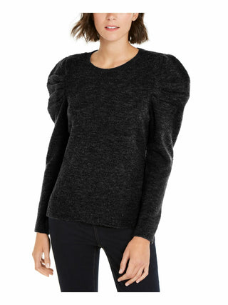 INC International Concepts Women's Puff-Sleeve Sweater Black Size X-Large