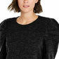 INC International Concepts Women's Puff-Sleeve Sweater Black Size X-Small