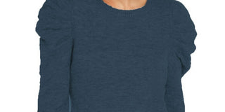 INC International Concepts Women's Puff-Sleeve Sweater Navy Size XX-Large