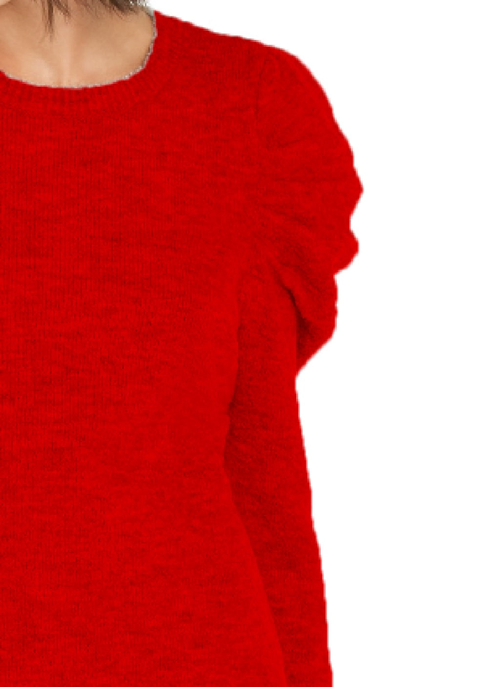 INC International Concepts Women's Puff-Sleeve Sweater Red Size Medium