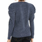 INC International Concepts Women's Puff-Sleeve Sweater Navy Size X-Small