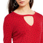 INC International Concepts Women's Embellished Keyhole Sweater Red Size XX-Large