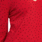 INC International Concepts Women's Embellished Keyhole Sweater Red Size Small