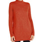 INC International Concepts Women's Mock-Neck Stitched Tunic  Real Red Size Small