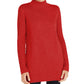 INC International Concepts Women's Mock-Neck Stitched Tunic Red Size Extra Small