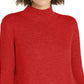 INC International Concepts Women's Mock-Neck Stitched Tunic Red Size Extra Small
