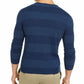 Tasso Elba Men's Rugby Boucle Sweater Blue Size 2 X-Large