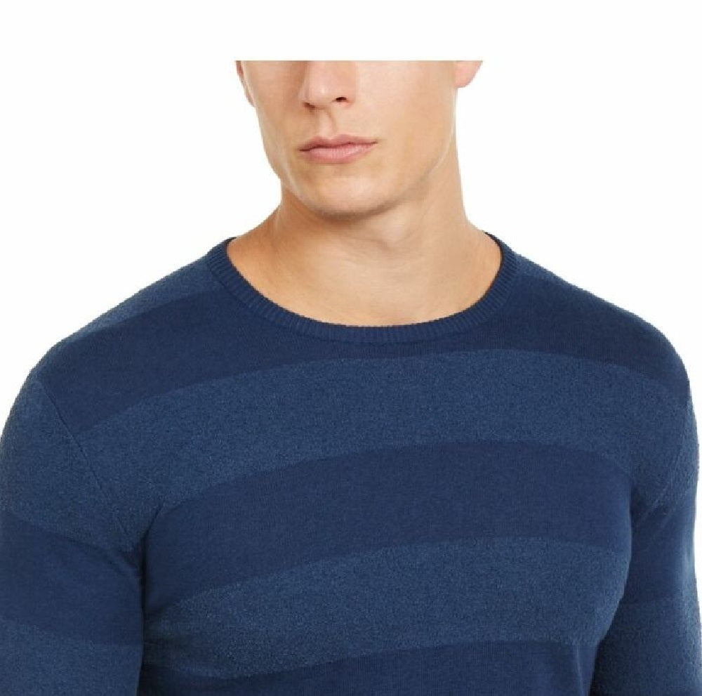 Tasso Elba Men's Rugby Boucle Sweater Blue Size 2 X-Large