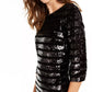 INC International Concepts Women's Sequin Sheath Dress Black Size Extra Small