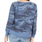 Style & Co Women's Camo Sweatshirt Blue Size X-Large