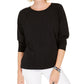 Style & Co Women's Speckled Sweatshirt Black Size Medium