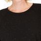 Style & Co Women's Speckled Sweatshirt Black Size X-Large