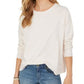 Style & Co Women's Speckled Sweatshirt White Size Large