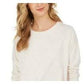 Style & Co Women's Speckled Sweatshirt White Size Large