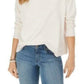 Style & Co Women's Speckled Sweatshirt White Size Medium