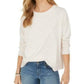 Style & Co Women's Speckled Sweatshirt White Size Extra Small