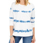 Style & Co Women's Tie-Dyed Sweatshirt Blue White Dye Size Medium