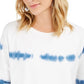 Style & Co Women's Tie-Dyed Sweatshirt Blue White Dye Size Medium
