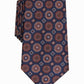 Tasso Elba Men's Classic Medallion Silk Tie Orange Size Regular