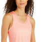 Ideology Women's Strappy-Back Tank Top Pink Size Medium