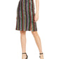 INC International Concepts Women's Rainbow Sequin Skirt Black Size Large