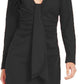 INC International Concepts Women's Drape-Front Sheath Dress Black Size Large