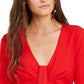 INC International Concepts Women's Drape-Front Sheath Dress Red Size Small
