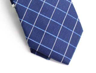 Club Room Men's Classic Grid Tie Blue Size Regular
