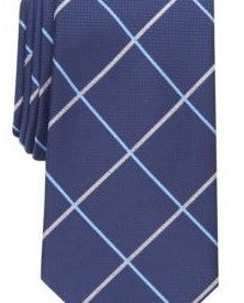 Club Room Men's Classic Grid Tie Blue Size Regular