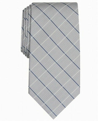 Club Room Men's Classic Grid Tie Gray Size Regular