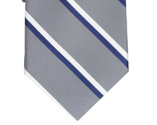 Club Room Men's Classic Stripe Tie Gray Size Regular