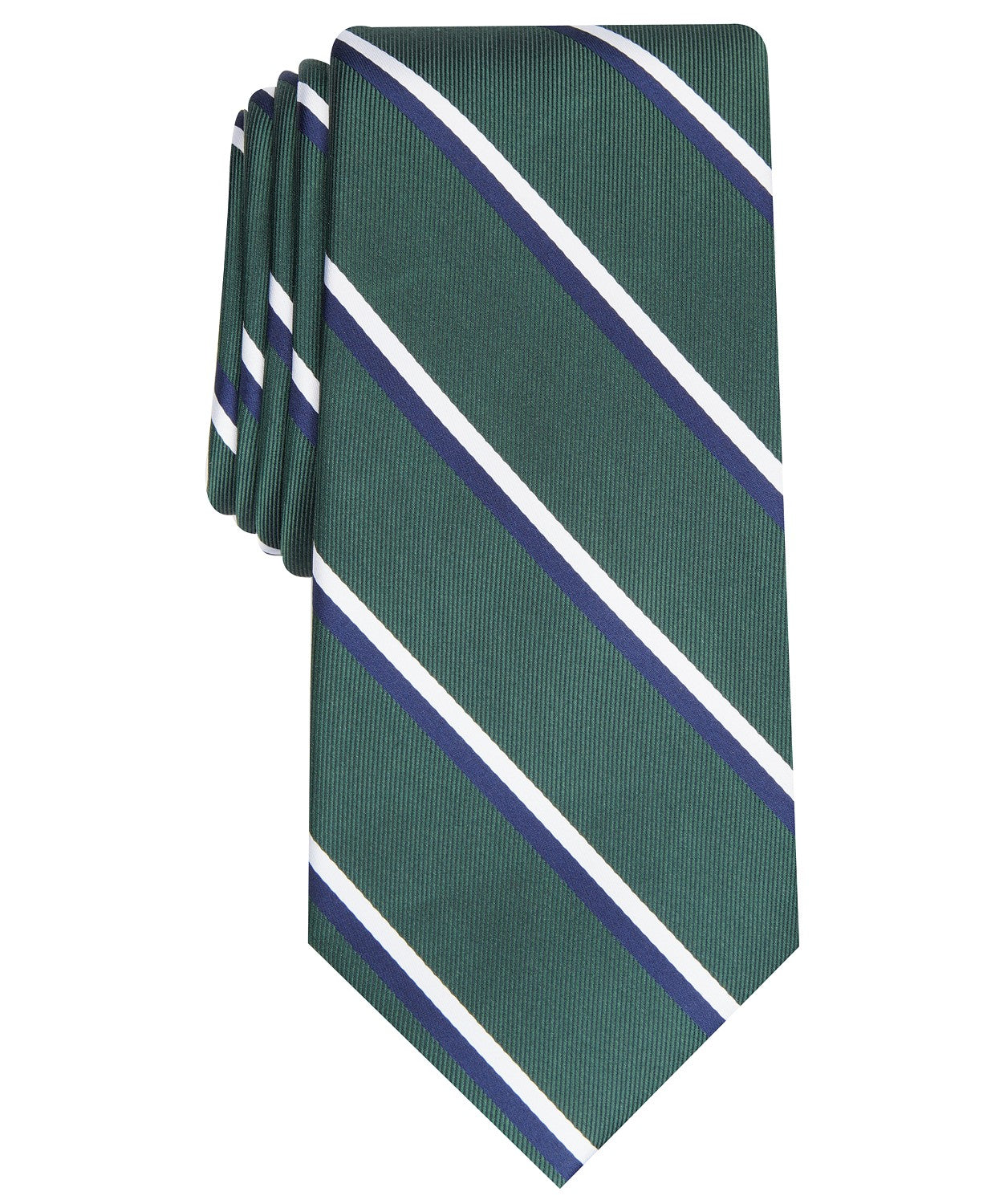 Club Room Men's Classic Stripe Tie Green Size Regular