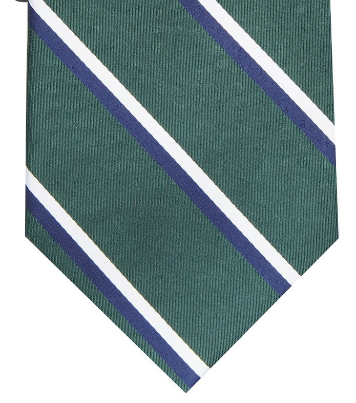 Club Room Men's Classic Stripe Tie Green Size Regular