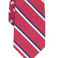 Club Room Men's Classic Stripe Tie Red Size Regular